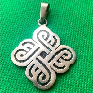Vintage Large sterling silver Celtic pendant